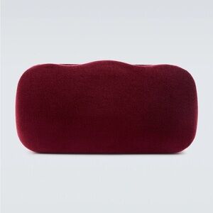 Gucci Red Velvet Large Clamshell Hard Sunglasses Eye Glasses Case